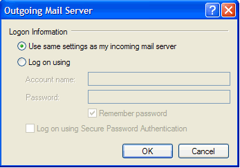 Outlook Express Settings